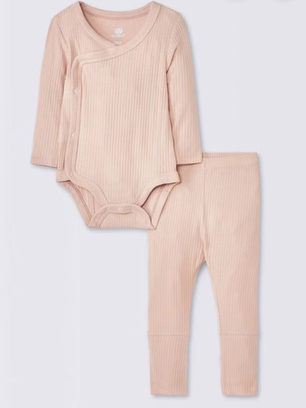 cloud island Ribbed Long-Sleeve One-Piece and Leggings - Blush NWT